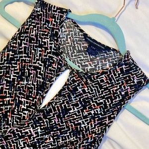 French Connection Mini Dress with Keyhole Neck